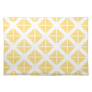 Yellow Trendy Triangle Pattern Placemat
