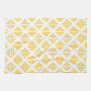 Yellow Trendy Triangle Pattern Towel