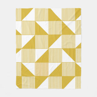 Yellow Triangles: Linear Seamless Pattern. Fleece Blanket