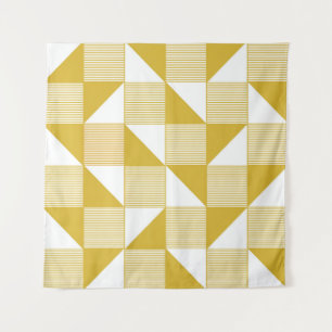Yellow Triangles: Linear Seamless Pattern. Tapestry