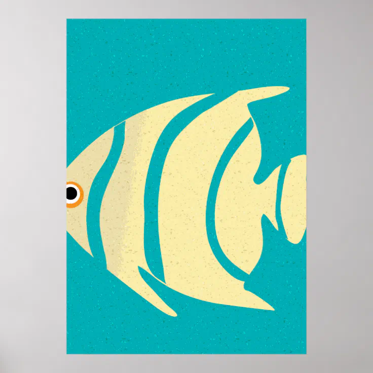 tropical fish stencil