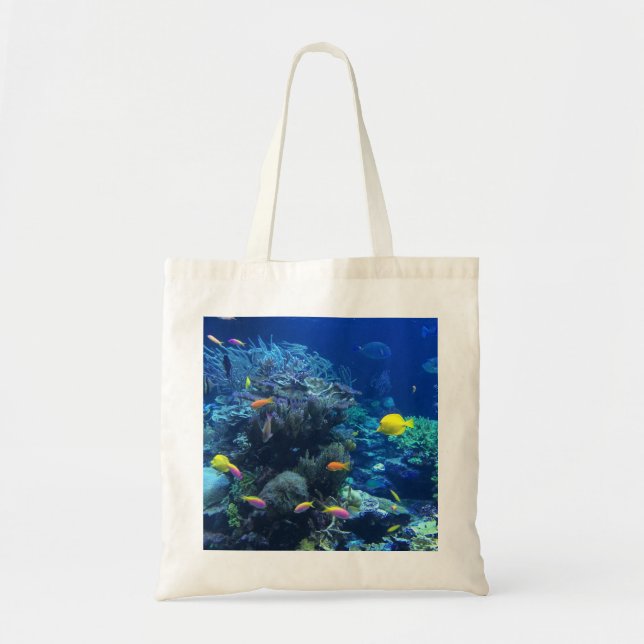 Yellow Tropical Fish Tote Bag (Front)