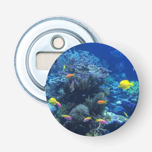 Yellow Tropical Fish Underwater Photo Bottle Opener (Front)