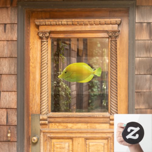 Yellow Tropical Fish  Window Cling