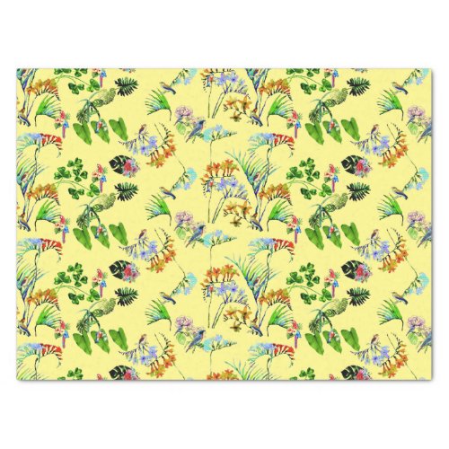 Yellow Tropical Paradise  Tissue Paper