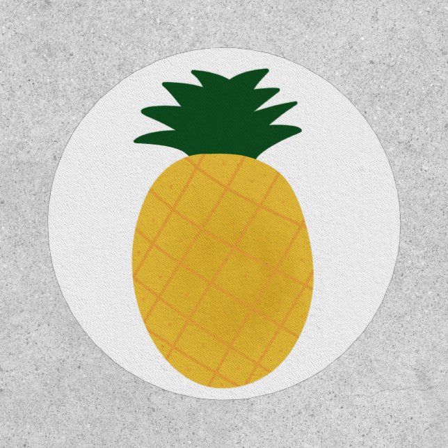 Yellow Tropical Pineapple Summer Fruit Lover Gift Patch (Front)