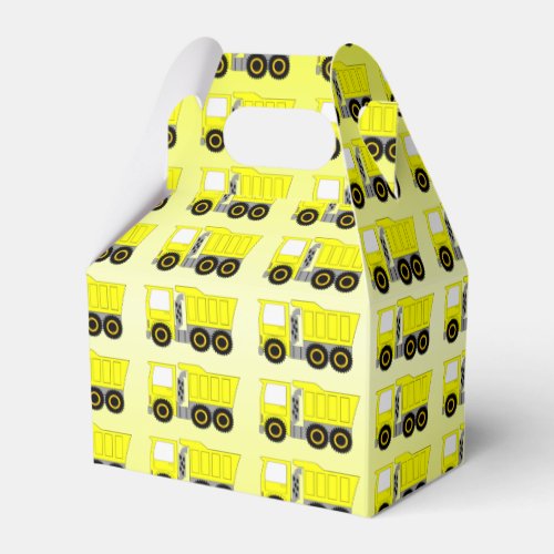 Yellow Truck Design Favor Boxes