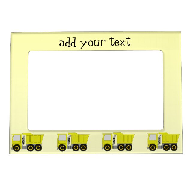 Yellow Truck Magnetic Photo Frame (Front)