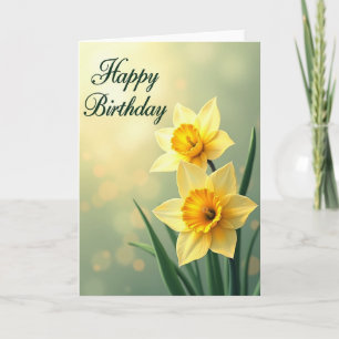 Yellow Trumpet Birthday Card