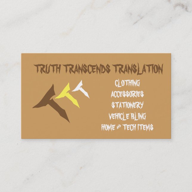 Yellow truth biz card (Front)