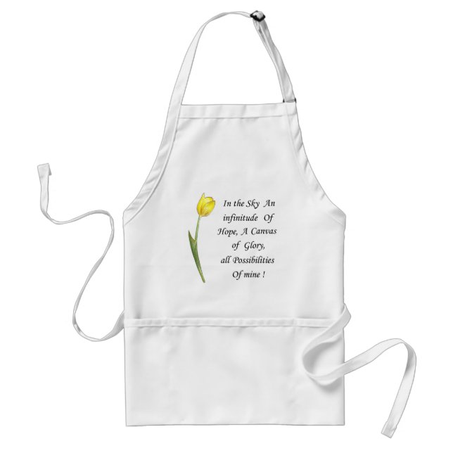 Yellow Tulip Adult Apron (Front)