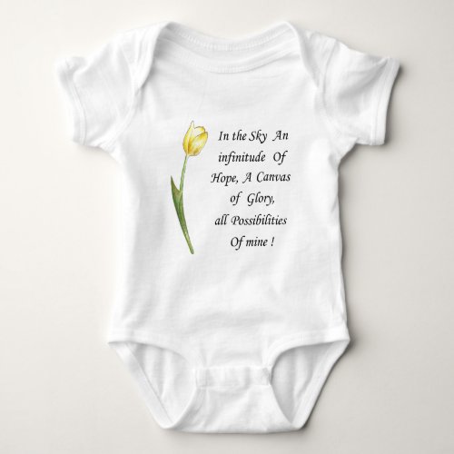 Yellow Tulip Baby Bodysuit