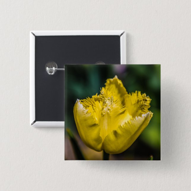 Yellow Tulip Button (Front & Back)