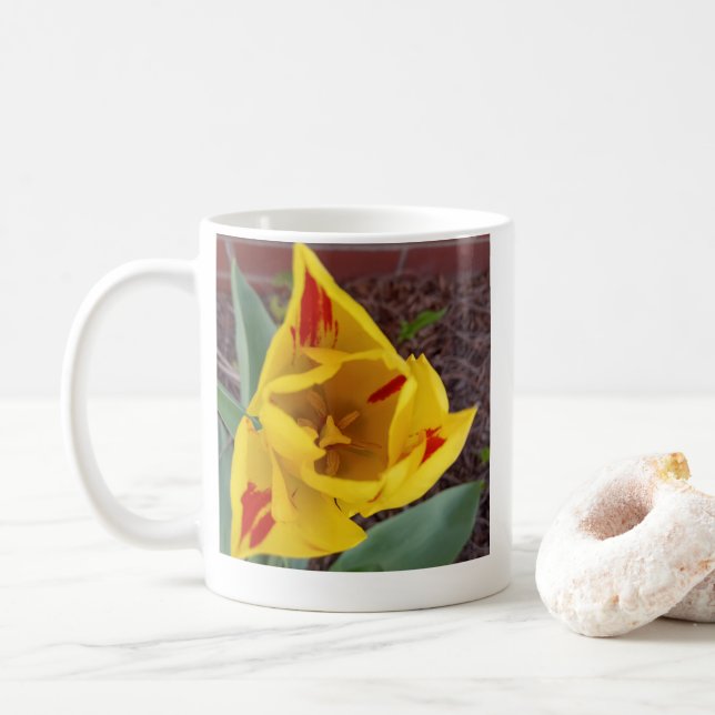 Yellow Tulip Coffee Mug (With Donut)