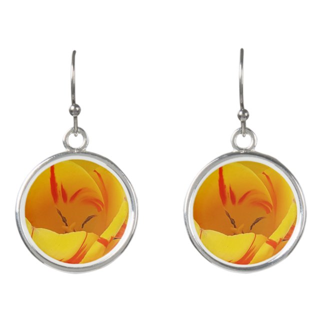 Yellow Tulip Earrings (Front)