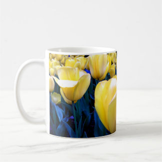 yellow tulip field coffee mug
