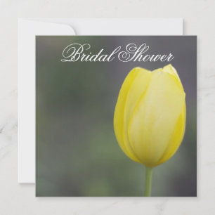 Yellow Tulip Floral Bridal Shower Invitation