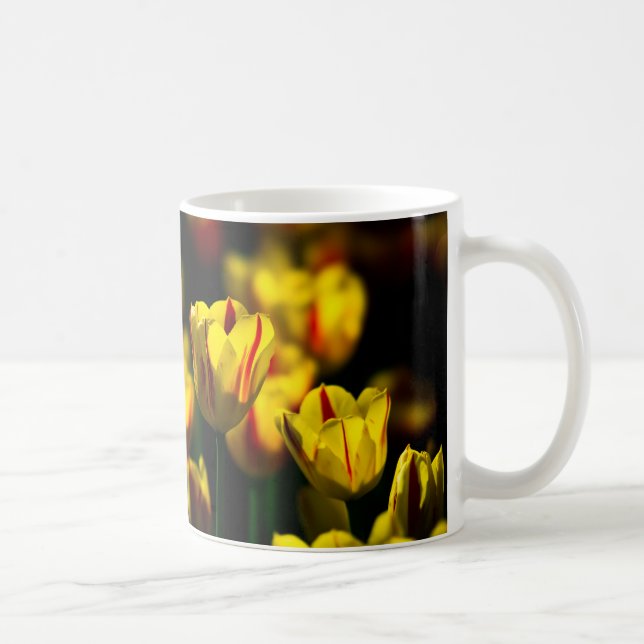 Yellow tulip flowers coffee mug (Right)