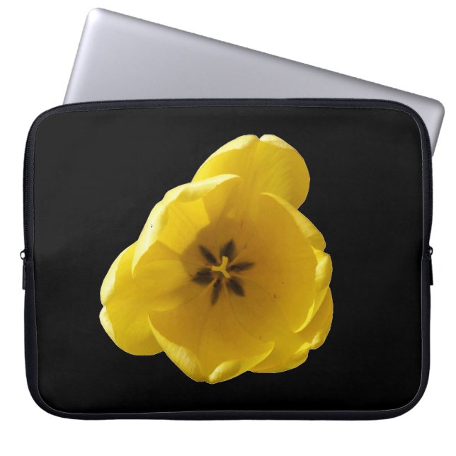 Yellow Tulip Laptop Bag (Front)
