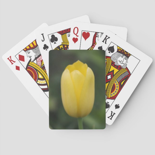 Yellow Tulip - Low-vision playing cards (Back)