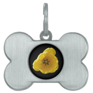 Yellow Tulip Pet Tag