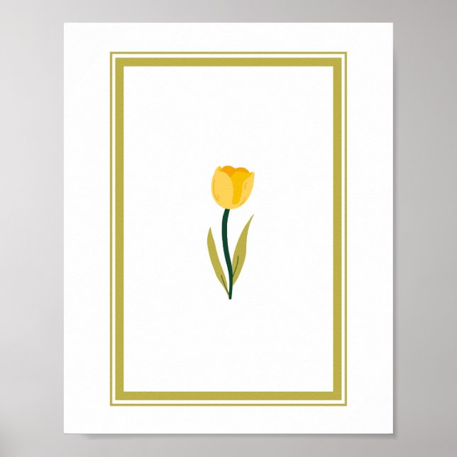 Yellow Tulip Poster (Front)