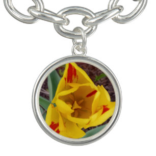 Yellow Tulip Silver Bracelet