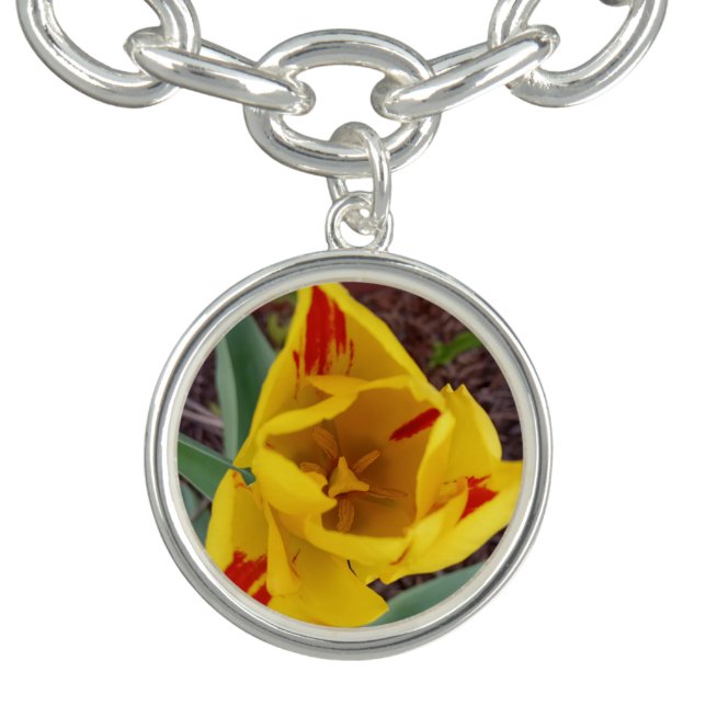 Yellow Tulip Silver Bracelet (Design)