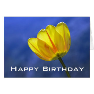 Yellow Tulip Happy Birthday Gifts on Zazzle