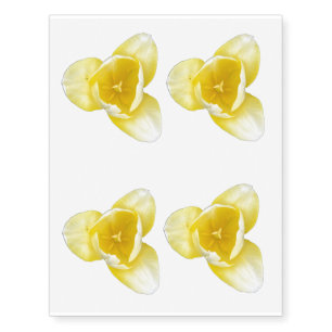 Yellow Tulip Temporary Tattoos