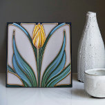 Yellow Tulip Wall Decor Art Nouveau Art Deco Ceram Ceramic Tile<br><div class="desc">Welcome to CreaTile! Here you will find handmade tile designs that I have personally crafted and vintage ceramic and porcelain clay tiles, whether stained or natural. I love to design tile and ceramic products, hoping to give you a way to transform your home into something you enjoy visiting again and...</div>