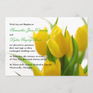 Yellow Tulip - Wedding Announcement