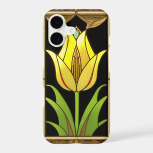 Yellow Tulip with Decorative Frame iPhone 17 Case