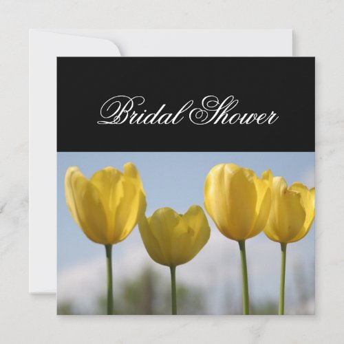 Yellow Tulips Floral Bridal Shower Invitation