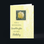 Yellow Tulips Granddaughter Birthday Card<br><div class="desc">Birthday card for granddaughter with soft and pretty yellow tulip and thoughtful verse.</div>