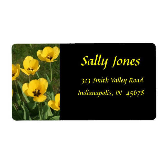 Yellow Tulips Label (Front)