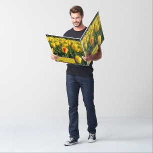 Yellow Tulips large greeting card