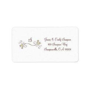 Yellow Tulips Monogram Address Labels