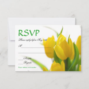 Yellow Tulips - RSVP Card