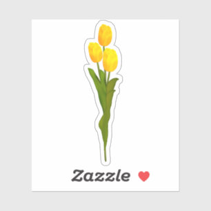 Yellow Tulips Sticker