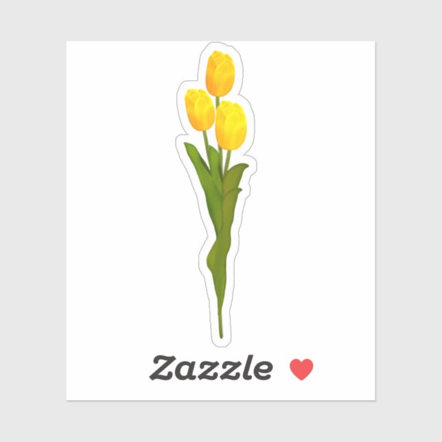 Yellow Tulips Sticker (Sheet)