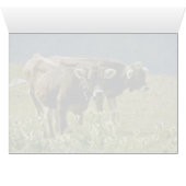 yellow Two cows flowers Cards (Inside Horizontal (Bottom))