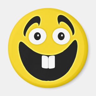 Yellow Two Front Teeth Face Magnet