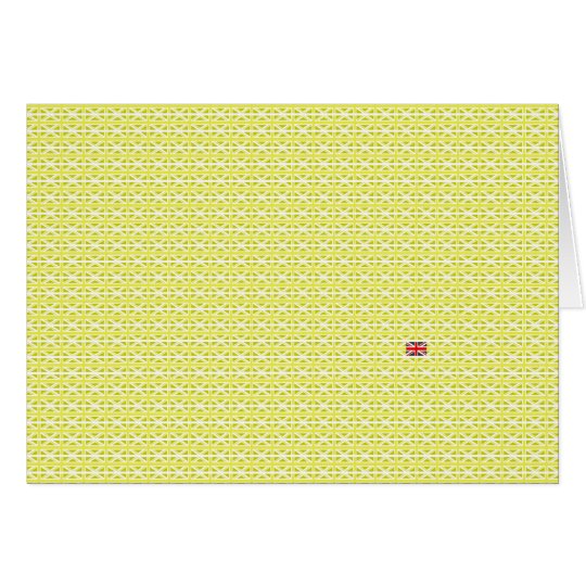 Yellow UK Union Jacks & odd one Card