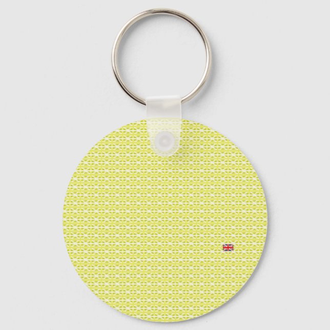 Yellow UK Union Jacks & odd one Keychain (Front)