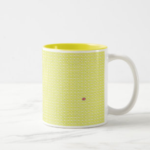Yellow UK Union Jacks & odd one Two-Tone Coffee Mug