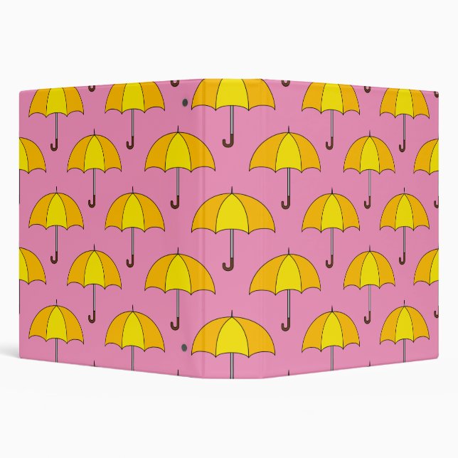 Yellow Umbrella 3 Ring Binder (Background)