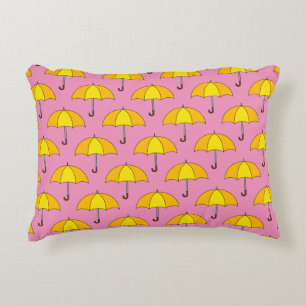 Yellow Umbrella Accent Pillow