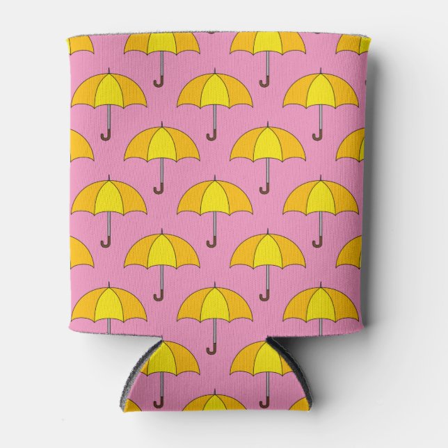 Yellow Umbrella Can Cooler (Front)