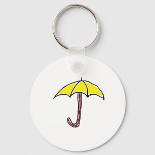 Yellow Umbrella Design Keychain